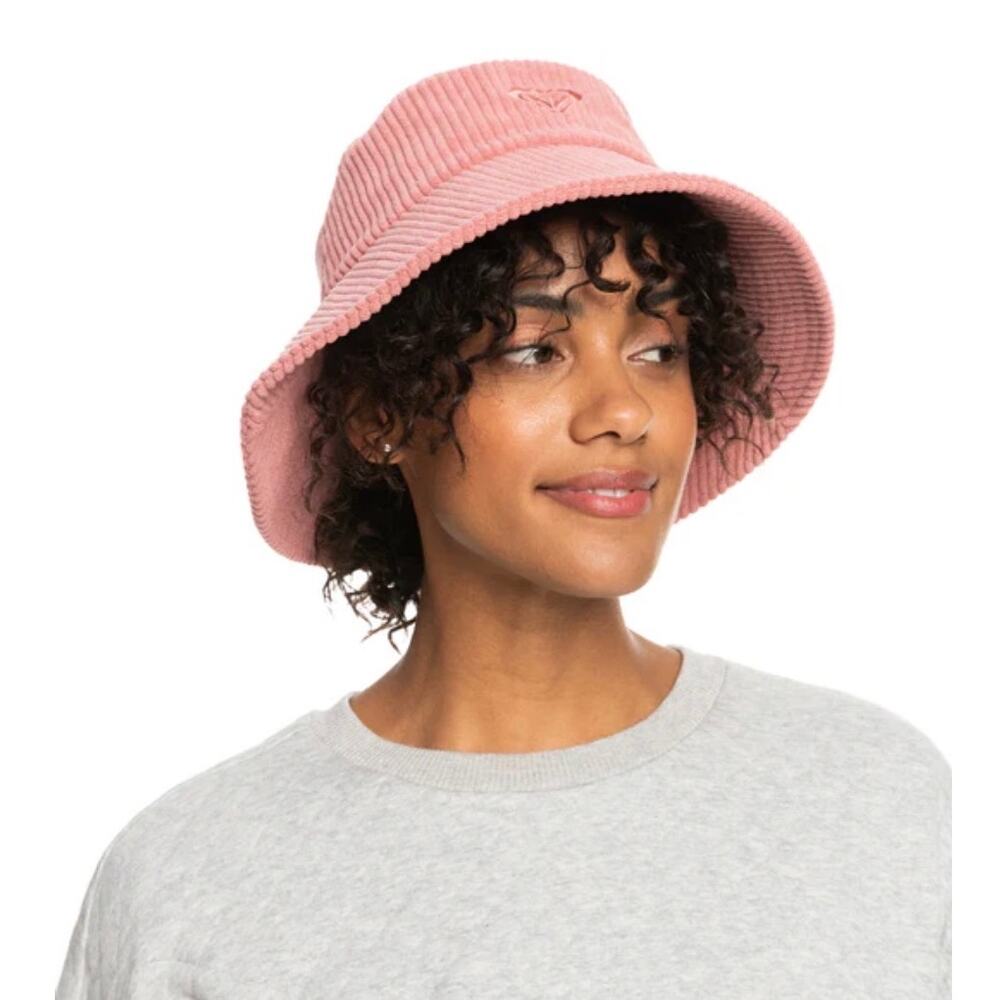 Corduroy Day of Spring Women Pink Roxy Bucket Hat size M/L